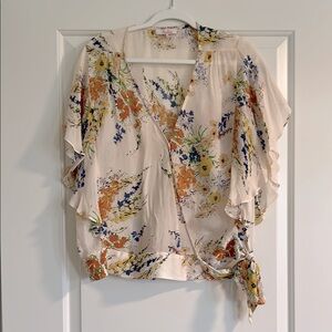 Delicate Silk Flutter Sleeve Blouse